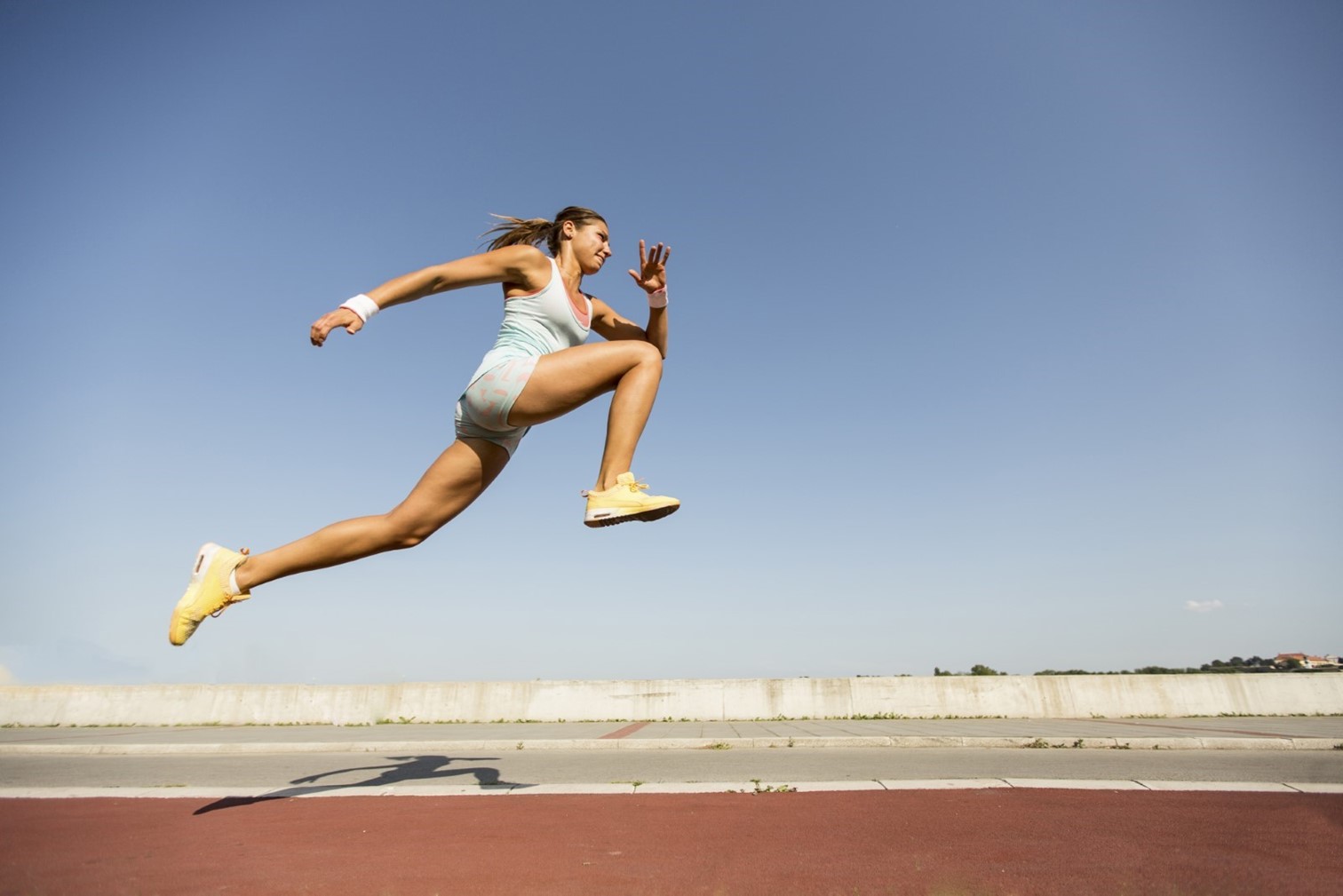 female athlete jumping