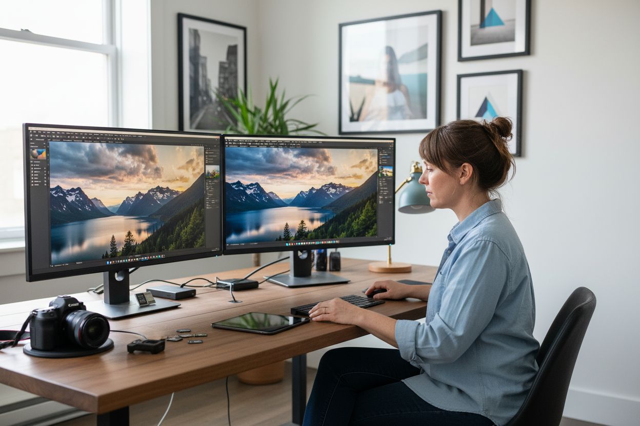 photo editing workspace