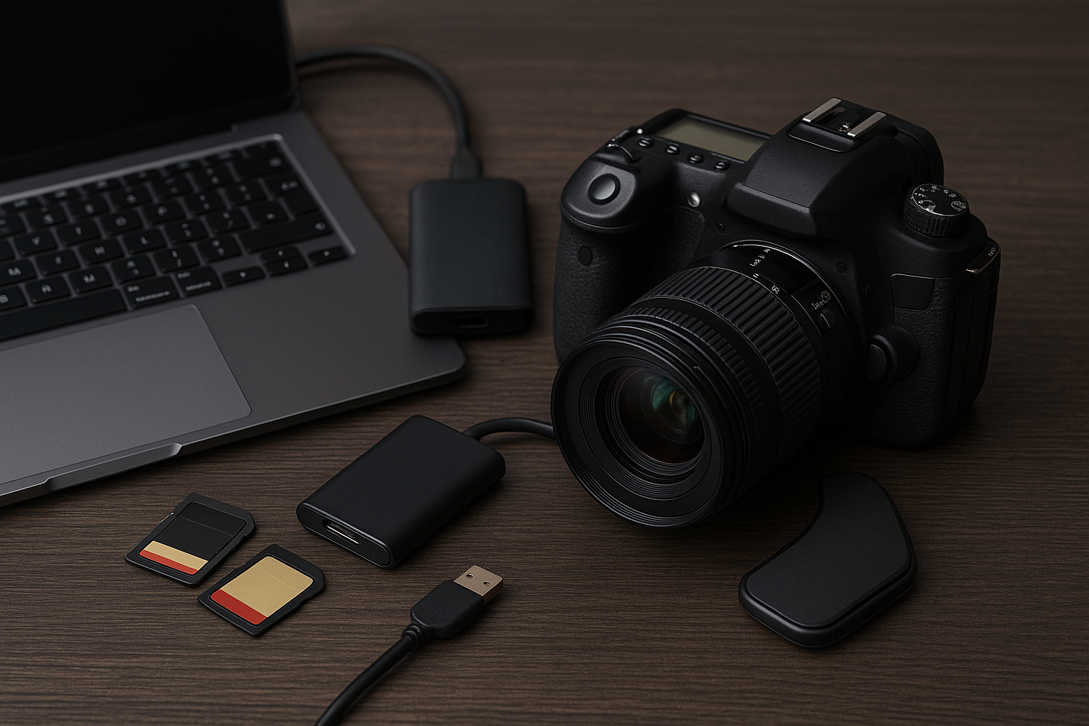 Workflow & Back-Up Accessories (Laptop, Hard Drive, Card Reader)