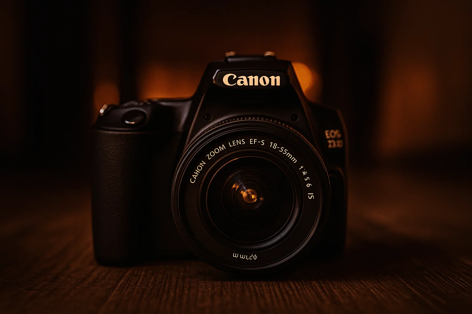 A cinematic image of a Canon camera