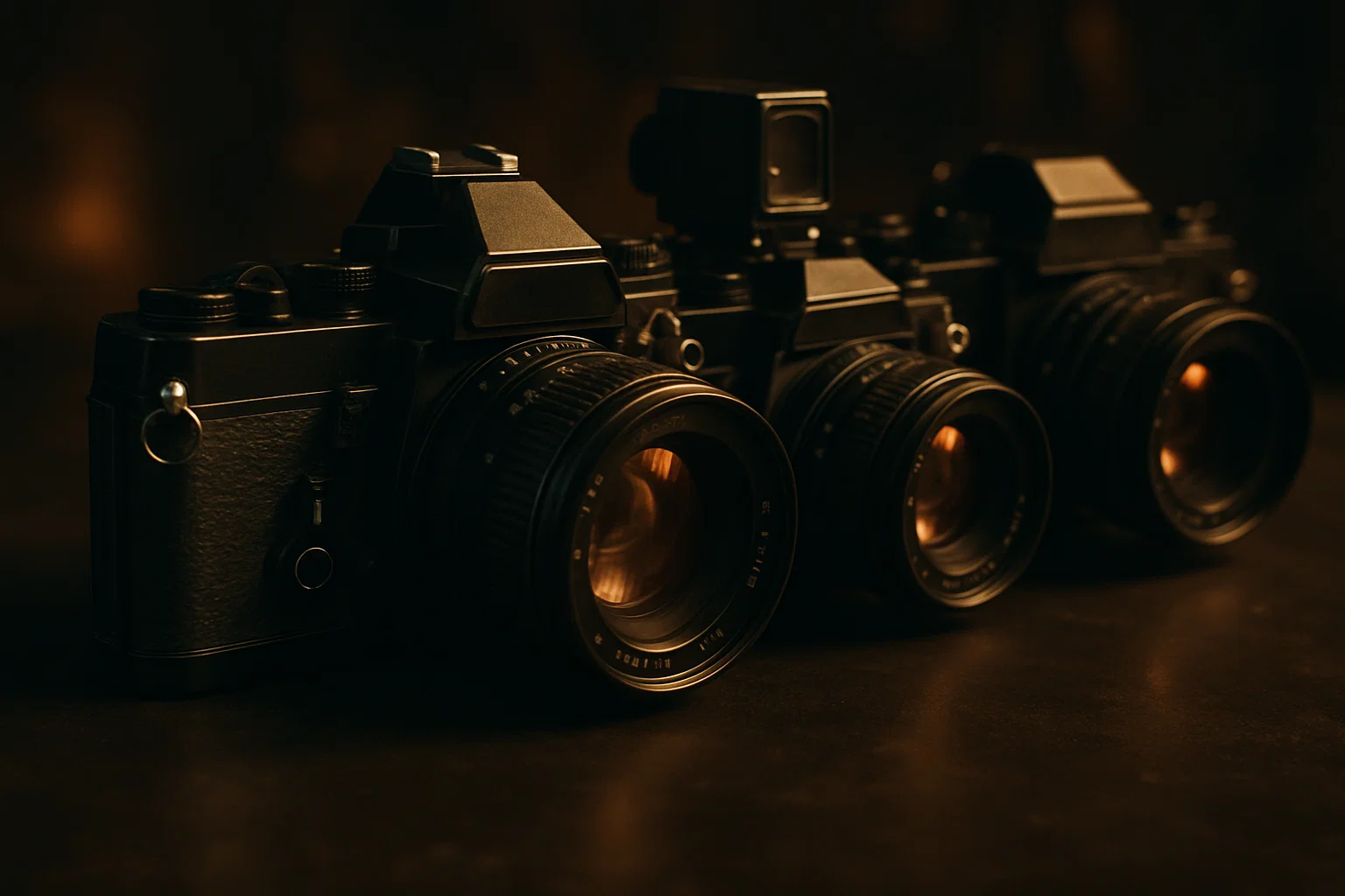 a cinematic image of cameras 