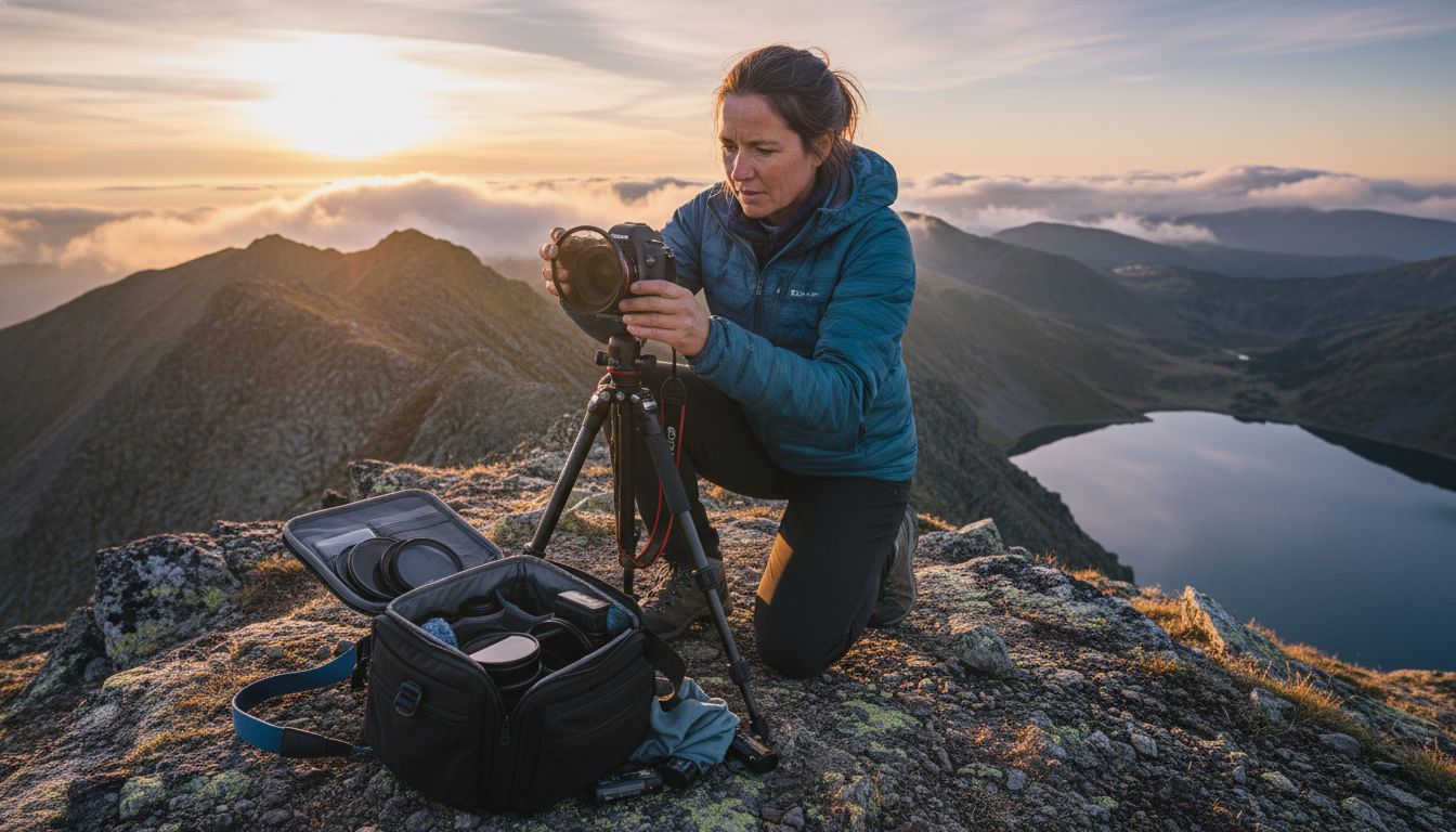 photographer using filter