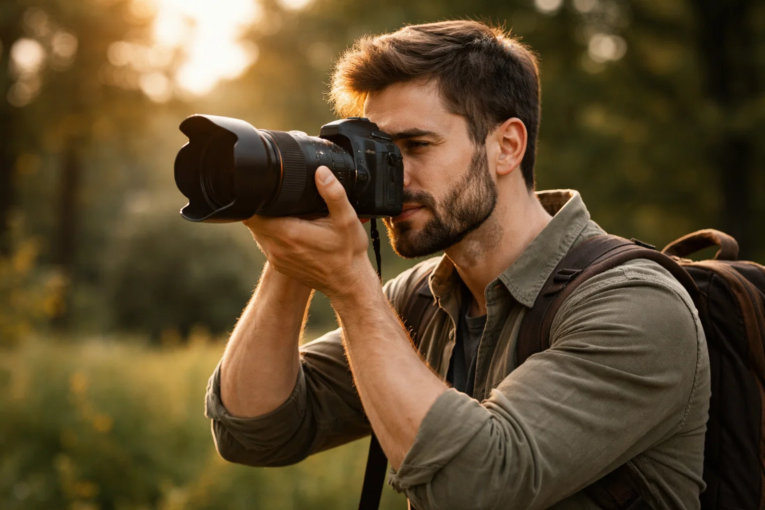 A photographer taking a photo