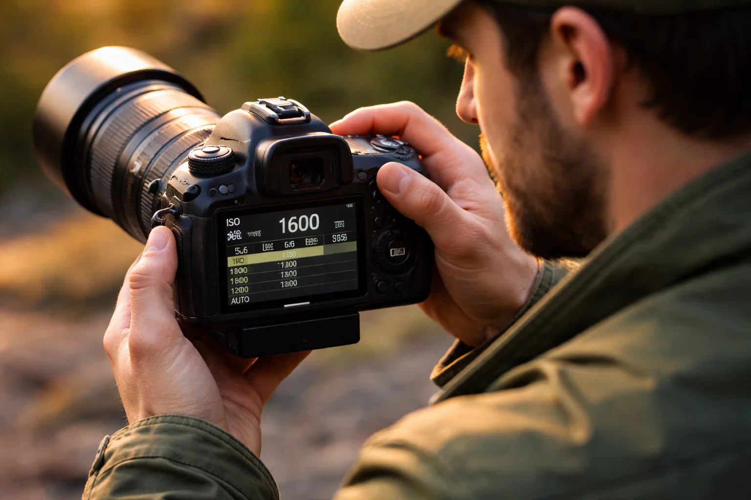 A PHOTGRAPHER USING ISO 