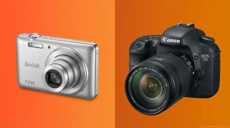 Best camera for under $200 comparison showing new Kodak compact vs used Canon DSLR