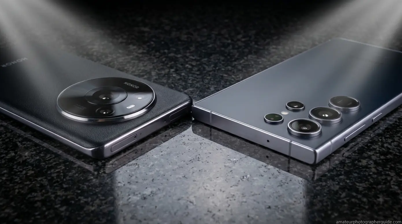 Honor Magic 8 Pro vs Galaxy S25 Ultra camera module comparison