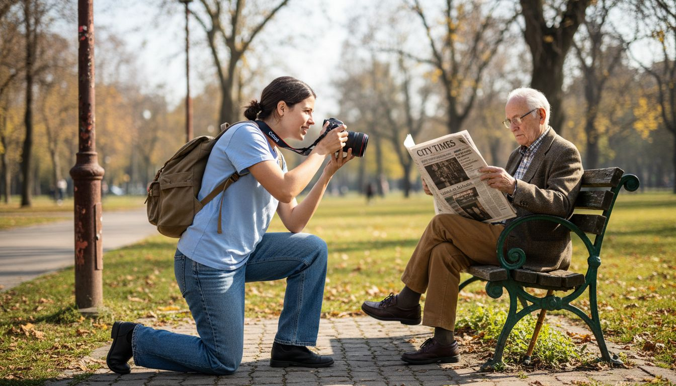 Beginner photographer capturing diverse photography styles