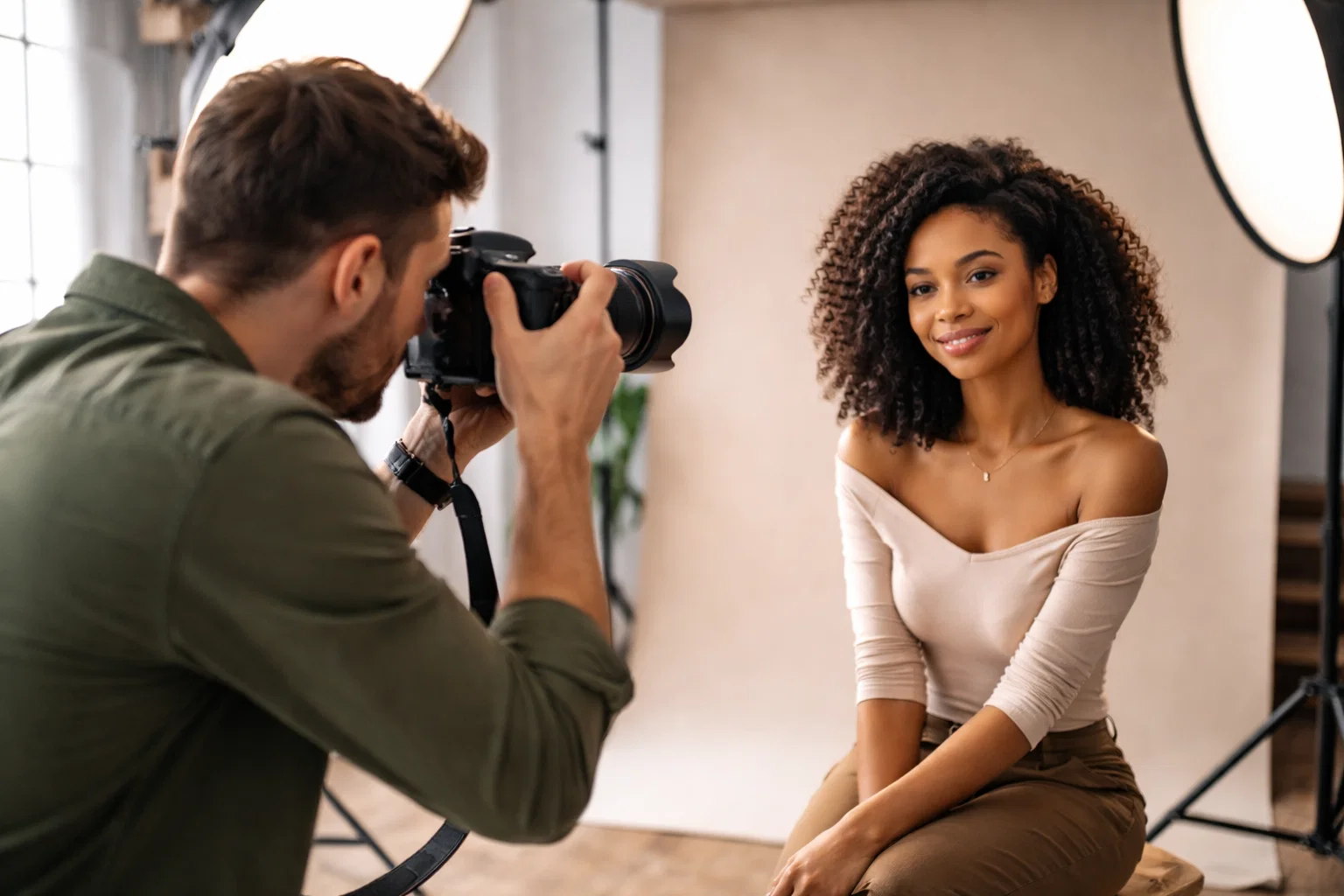 A PHOTGRAPHER DOING PORTRAIT PHTOGRAPHY