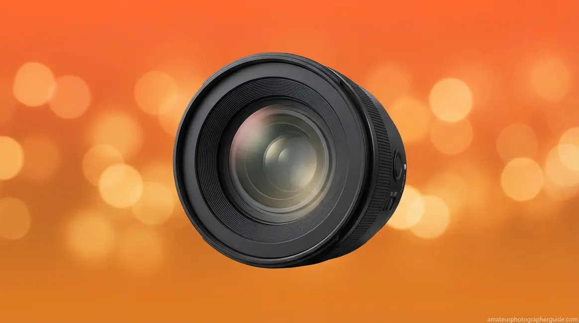 Camera lens with beautiful creamy circular bokeh background blur lighting