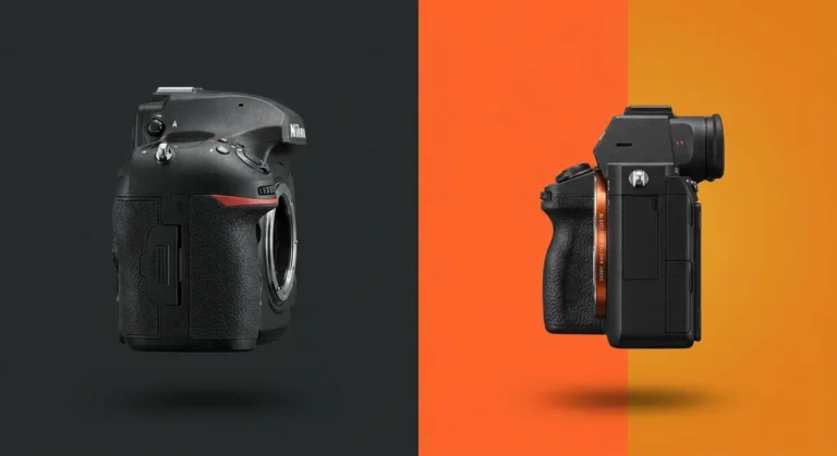 DSLR vs mirrorless 2026 camera comparison showing both system types side by side