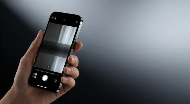 iPhone camera flickering with dark banding visible in the viewfinder during indoor use
