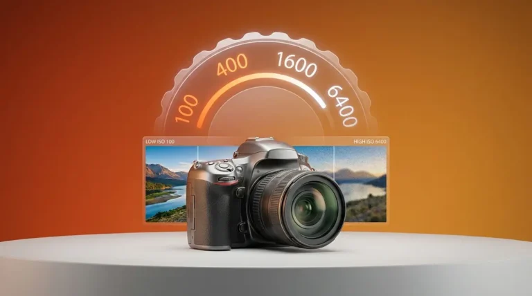What is ISO in photography — camera dial showing ISO settings from 100 to 6400